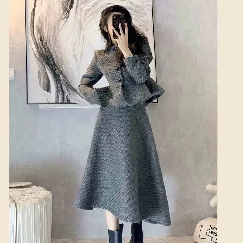 Women's Woolen Small Fragrance Suit Dress