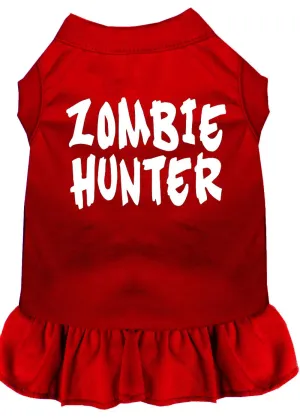 Zombie Hunter Screen Print Dress Red Med (12)